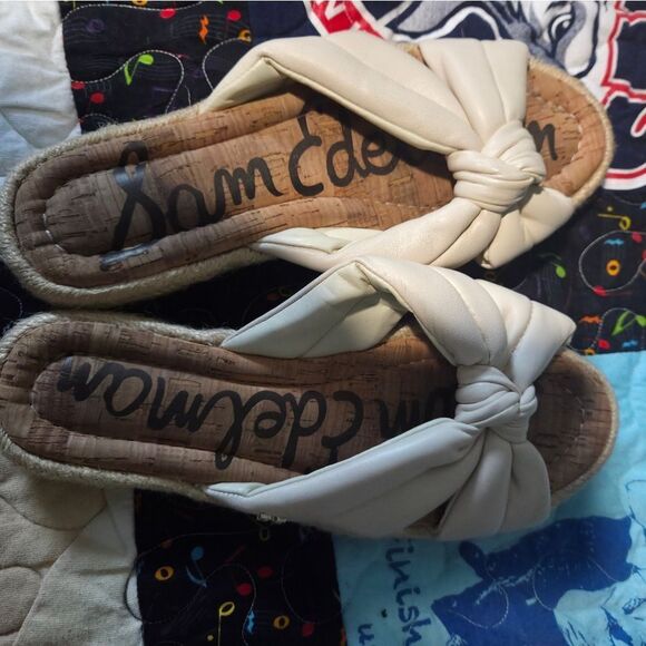 Sam Edelman Leather Neutral Espadrilles Sandals - Picture 2 of 5